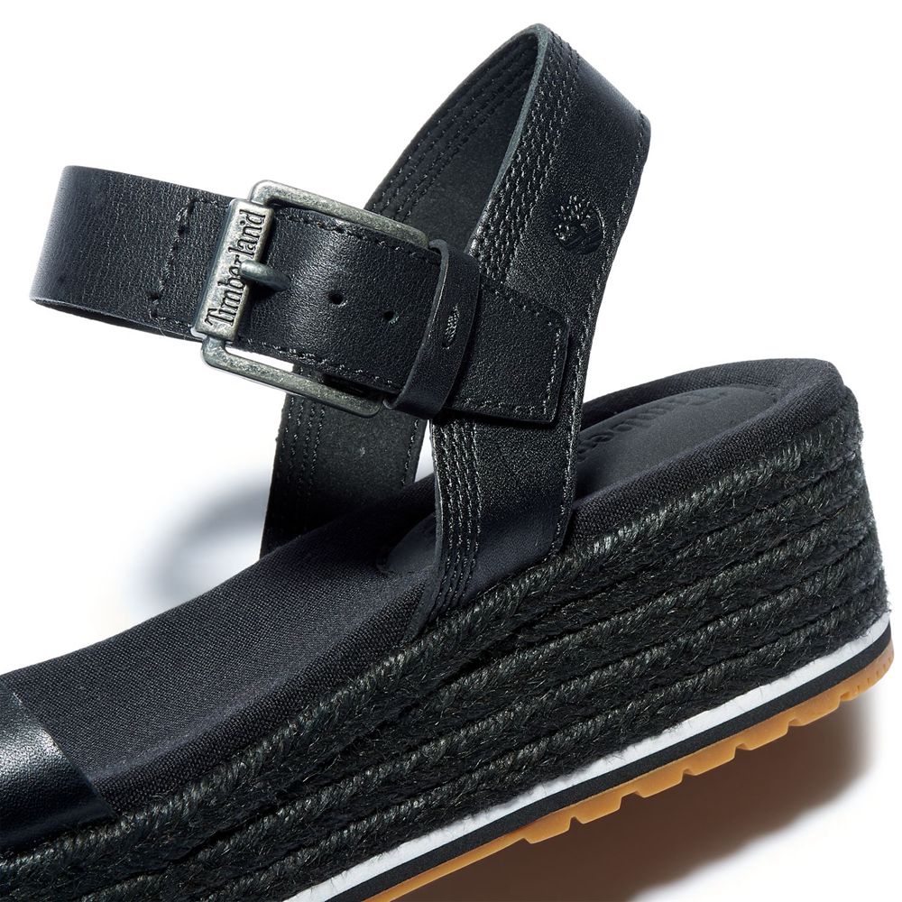 Timberland Σανδαλια Γυναικεια Μαυρα - Santorini Sun Ankle Strap - Greece 9257430-UX